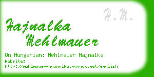 hajnalka mehlmauer business card